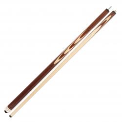 Кий для русского бильярда 110 см, двухсоставной (граб термо, белый граб, махагон) 7 запилов